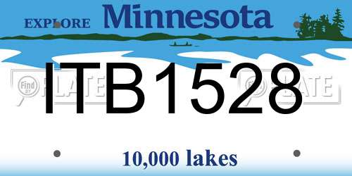 ITB1528 Minnesota License Plate
