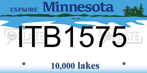 ITB1575 Minnesota License Plate