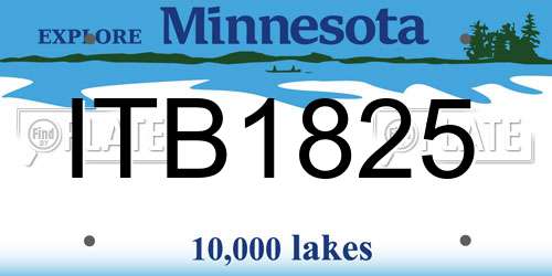 ITB1825 Minnesota License Plate
