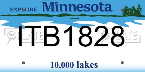 ITB1828 Minnesota License Plate