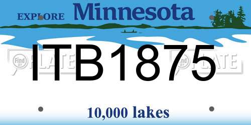 ITB1875 Minnesota License Plate