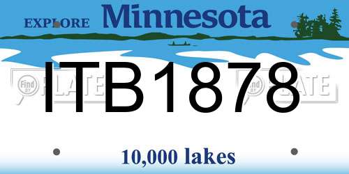 ITB1878 Minnesota License Plate