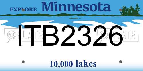 ITB2326 Minnesota License Plate