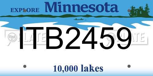 ITB2459 Minnesota License Plate