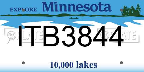 ITB3844 Minnesota License Plate