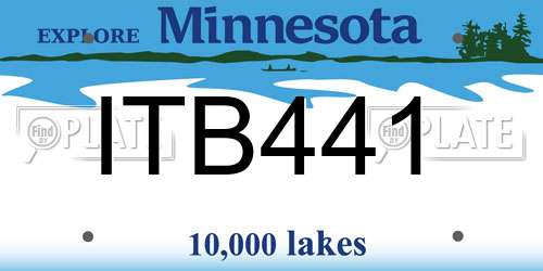 ITB441 Minnesota License Plate