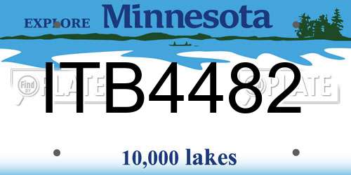 ITB4482 Minnesota License Plate
