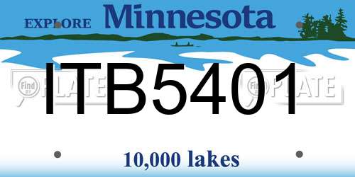 ITB5401 Minnesota License Plate
