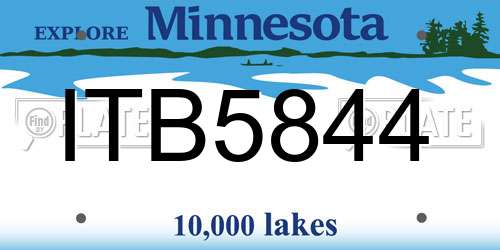 ITB5844 Minnesota License Plate