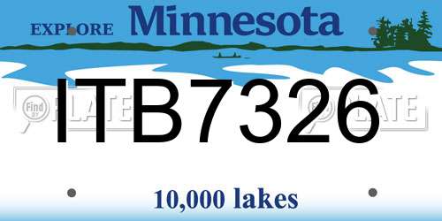 ITB7326 Minnesota License Plate