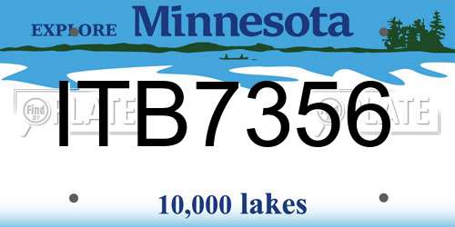 ITB7356 Minnesota License Plate