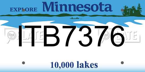 ITB7376 Minnesota License Plate