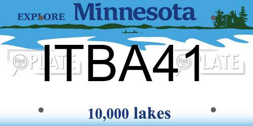 ITBA41 Minnesota License Plate