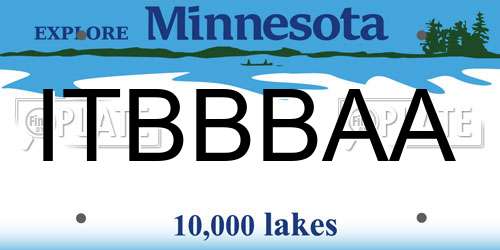 ITBBBAA Minnesota License Plate