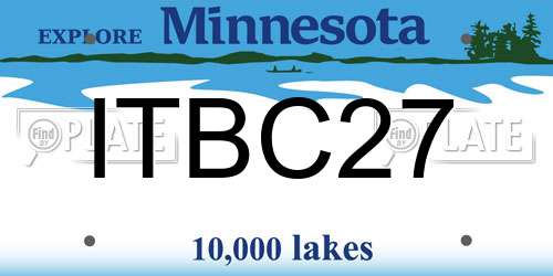 ITBC27 Minnesota License Plate