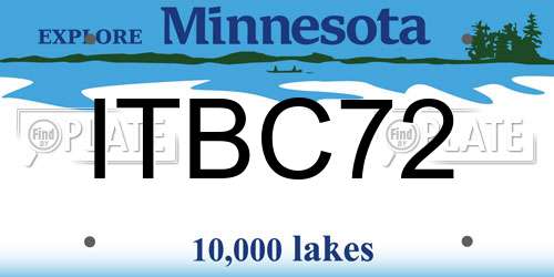 ITBC72 Minnesota License Plate