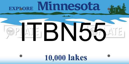 ITBN55 Minnesota License Plate