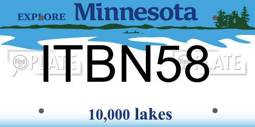 ITBN58 Minnesota License Plate