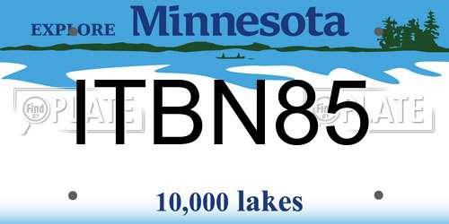 ITBN85 Minnesota License Plate