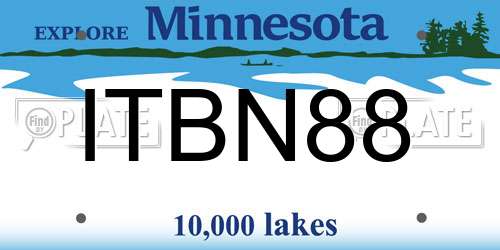 ITBN88 Minnesota License Plate