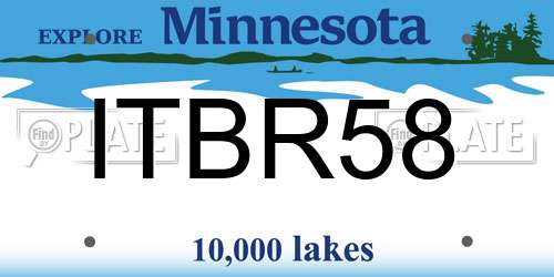 ITBR58 Minnesota License Plate