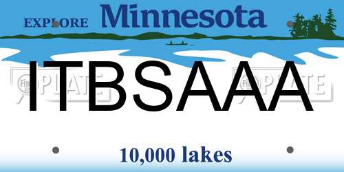 ITBSAAA Minnesota License Plate