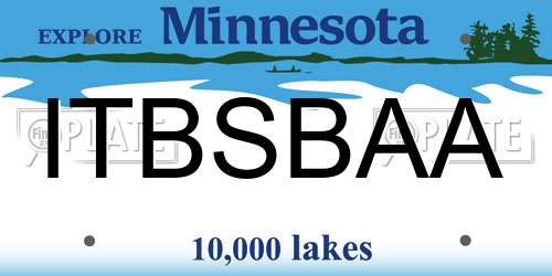 ITBSBAA Minnesota License Plate