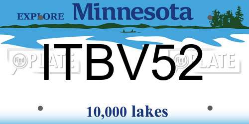 ITBV52 Minnesota License Plate