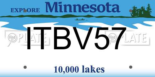 ITBV57 Minnesota License Plate