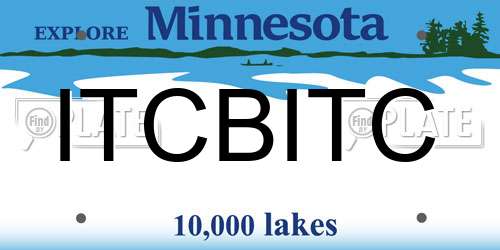 ITCBITC Minnesota License Plate