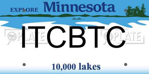 ITCBTC Minnesota License Plate