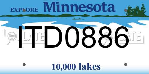ITD0886 Minnesota License Plate