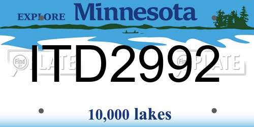 ITD2992 Minnesota License Plate
