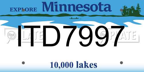 ITD7997 Minnesota License Plate