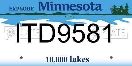 ITD9581 Minnesota License Plate