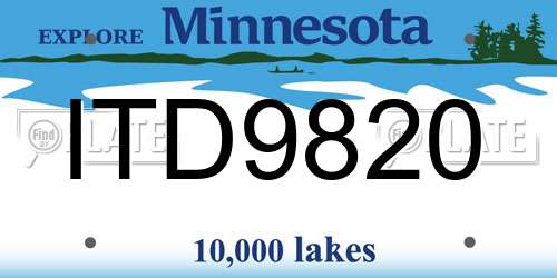 ITD9820 Minnesota License Plate