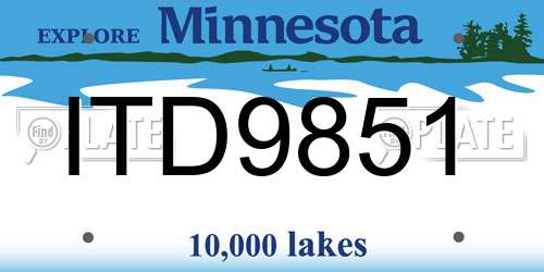 ITD9851 Minnesota License Plate