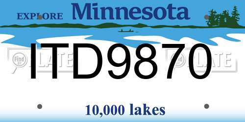 ITD9870 Minnesota License Plate