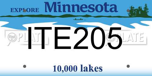 ITE205 Minnesota License Plate