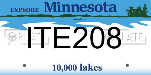 ITE208 Minnesota License Plate