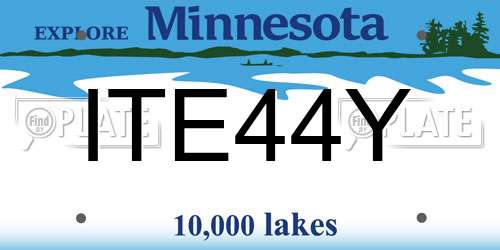 ITE44Y Minnesota License Plate