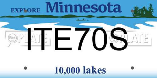 ITE70S Minnesota License Plate