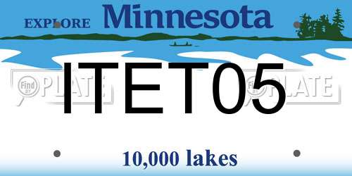 ITET05 Minnesota License Plate