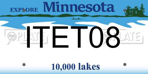 ITET08 Minnesota License Plate