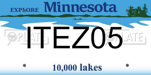ITEZ05 Minnesota License Plate
