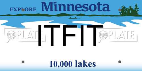 ITFIT Minnesota License Plate