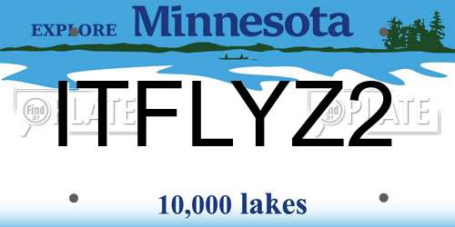ITFLYZ2 Minnesota License Plate