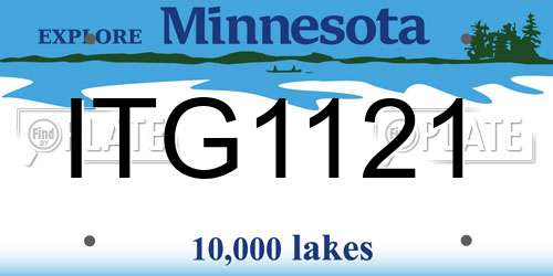 ITG1121 Minnesota License Plate