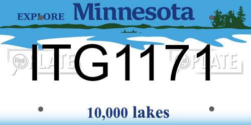 ITG1171 Minnesota License Plate