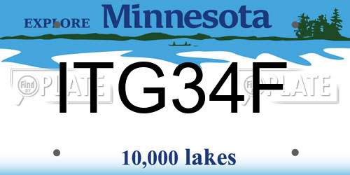 ITG34F Minnesota License Plate